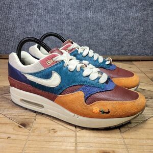 Kasina × Nike DQ8475-800 Air Max 1 "Won-Ang/Orange" Men's Size 7.5 Leather Shoes